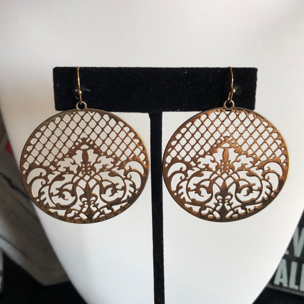 Gold Tone Dangle Earrings